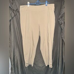 Elegant Beige Cropped Pants